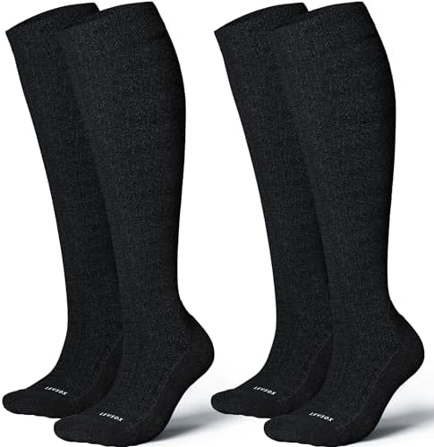 Cushioned bamboo viscose knee highs, Black