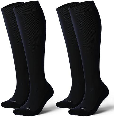 Extra thick cotton knee highs, Black