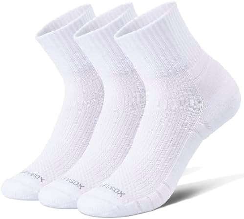 Quarter cushioned ankle socks, White